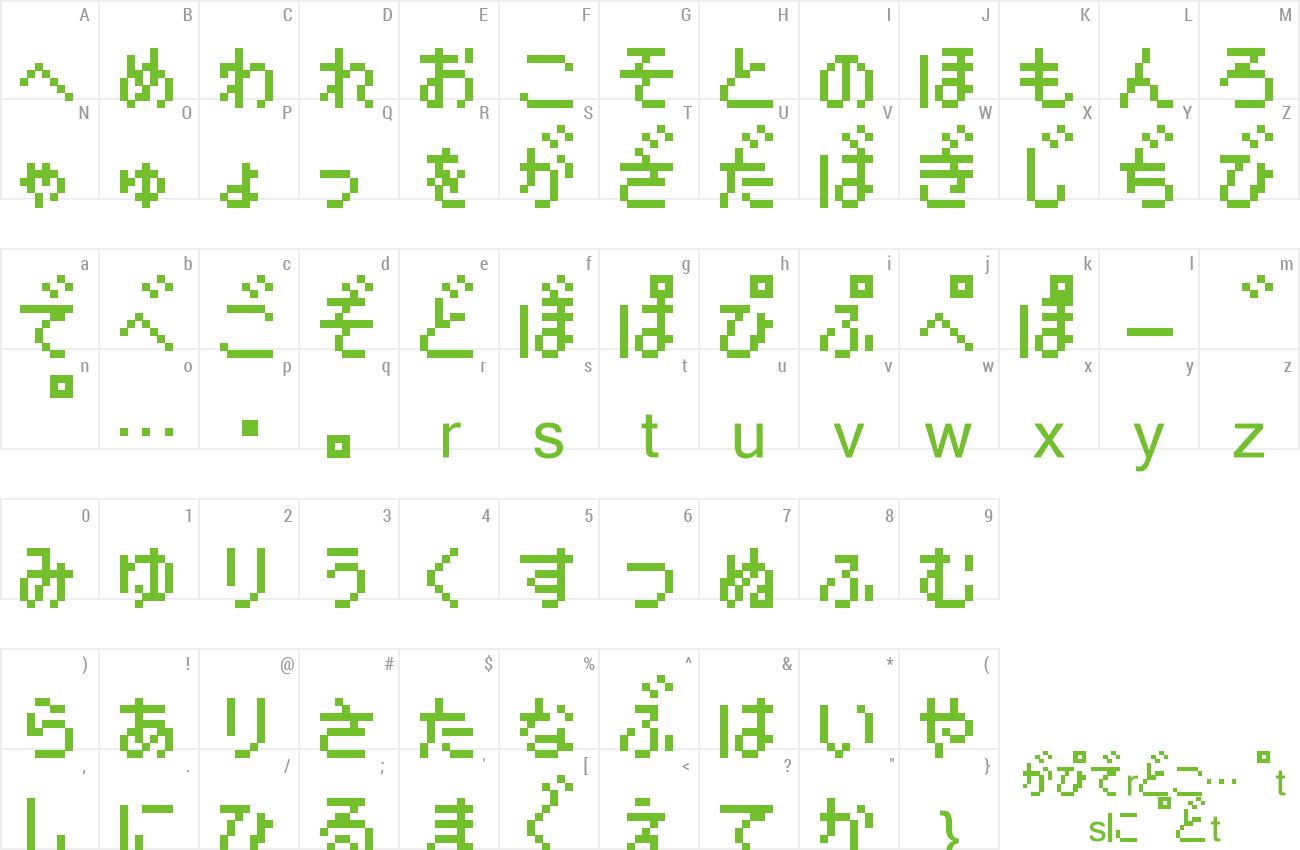 Font Pokemon GB Japan HR preview